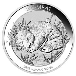 2023 - Australia Wombat 1 oz 9999 Silver $1 Silver Coin ST/BU