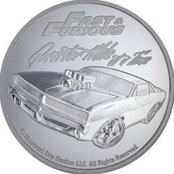2023 - Samoa FAST AND FURIOUS QUARTER MILE AT A TIME 1oz Silver 999 ST/BU