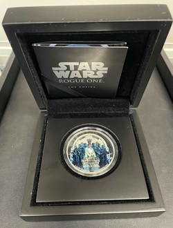 2017 Star Wars Rogue One Imperial Empire 1ozt. Silver Colored Proof Coin in OGP