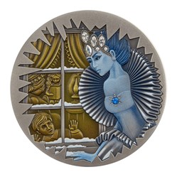 2022 Niue Fairy Tales Snow Queen 1 oz. Silver Antiqued Coin
