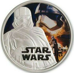 2016 1 Oz PROOF Silver $2 Niue Star Wars CAPTAIN PHASMA Coin.