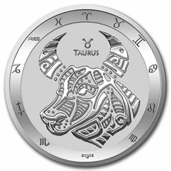 2022 Tokelau 1 oz .999 Silver $5 Zodiac Series: Taurus in Capsule