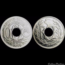 1919 - 10 cts non souligné - Paris