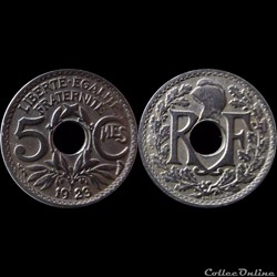 1923 - 05 cts petit module - Poissy