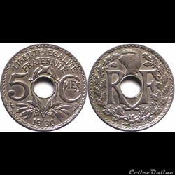 1930 - 05 cts petit module - Paris