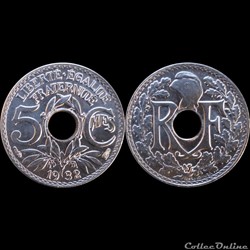1932 - 05 cts petit module - Paris