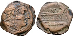 249/3. Maenia - quadrans (133 BC)