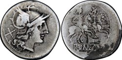 114/1. Anonymous - denarius (206-195 BC)