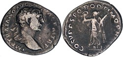 2. Trajan. 131 - denarius (Victory)