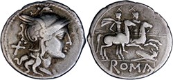 128/1. Decia - denarius (206-200 BC)