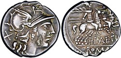 233/1. Aelia - denarius (138 BC)