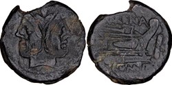 186/1. Licinia - as (169-158 BC)