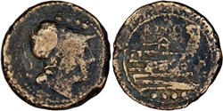 085/4. Anonymous (H series) - Triens (211-210 BC)