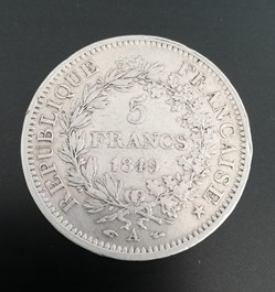 Pièce 5 Francs Hercule 1849