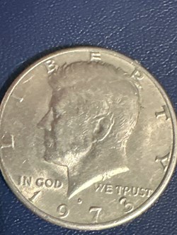 1973 Kennedy half dollar D