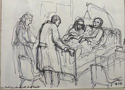 Prim. Dr. H. Hinterwirth b. d. Visite