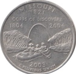 Etats Unis-¼ Dollar "Quarter Missouri" 2003 D