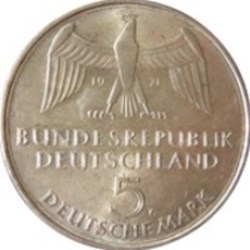 5 deutsche mark 100 ans du Deuxième Reich Allemagne 1971 (G)