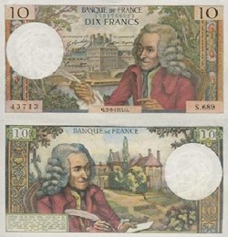 10 Francs VOLTAIRE Type 1963