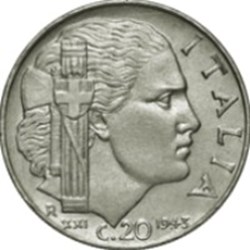 20 centesimi Victor-Emmanuel III magnétique Italie 1941