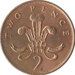2 New Pence Angleterre Elizabeth II 1990