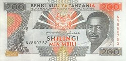 Tanzanie-200 Shillingi 1993