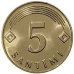 5 santimi Lettonie 1992
