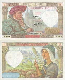 50 Francs Jacques Coeur type 1941
