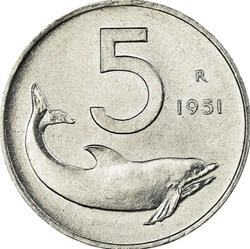 5 Lires Italie 1954