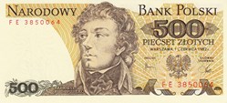 Pologne-500 Zloty 1982