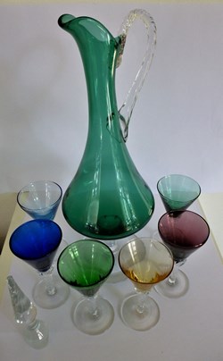 Cristal de Bohème-Carafe et verres