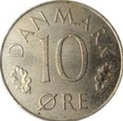 10 øre - Margrethe II Danemark 1973