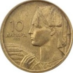10 Dinar Yougoslavie 1955