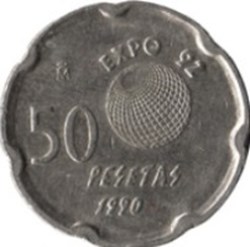 50 pesetas Expo 92 Espagne 1990