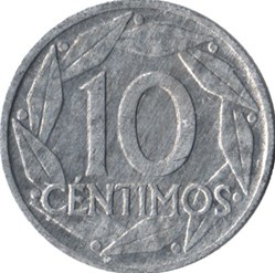 10 centimos Franco Espagne 1959