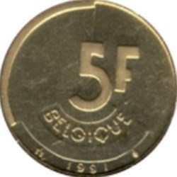 5 Francs Belgique 1987