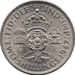2 Shillings Angleterre George VI 1948