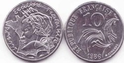 10 Francs jimenez 1986