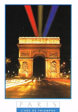 France-Paris-Illuminations de l'Arc de Triomphe