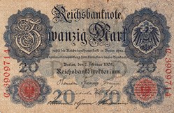 Allemagne-20 Mark-21-04-1910