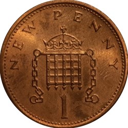 1 Penny Angleterre Elizabeth II 1971