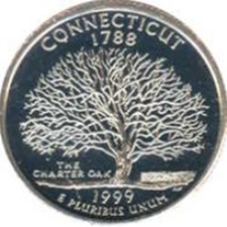 Etats Unis-¼ Dollar "Quarter Connecticut" 1999 P