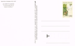 Carte Poste -Jean de La Fontaine