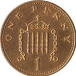 1 New Penny Angleterre Elizabeth II 1990