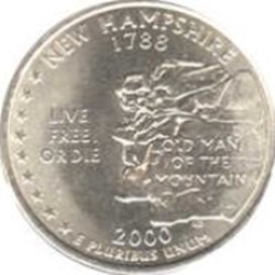 Etats Unis-¼ Dollar "Quarter New Hampshire" 2000 P
