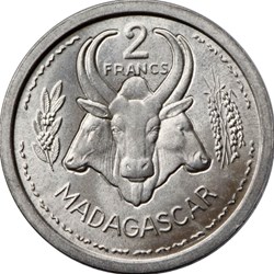2 Francs Madagascar 1948