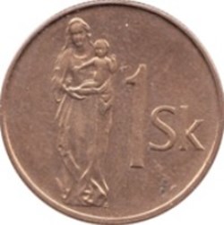 1 koruna Slovaquie 1993