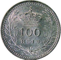 100 réis Manuel II 1910 Portugal