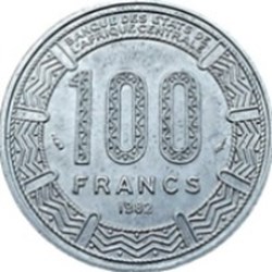 100 francs type 2 Afrique centrafricaine Française 1982
