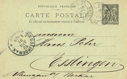 France-Carte postale-Correspondance